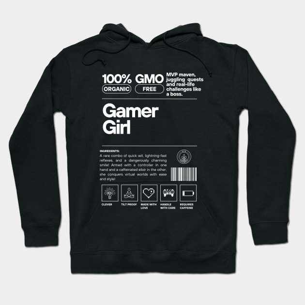 Gamer Girl Description Hoodie by Pink Syrup Workshop